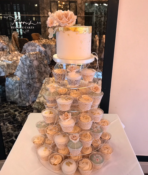 cupcake tower wedding cake