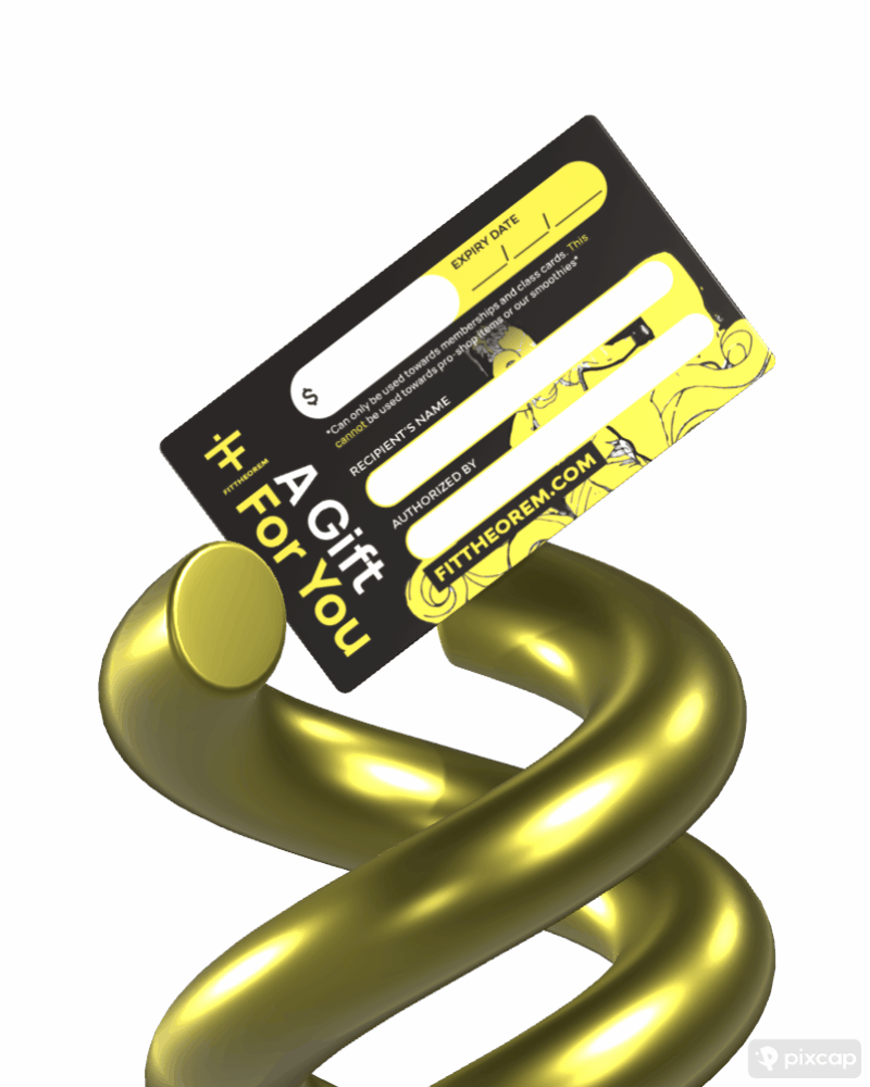 fitt gift Animated Floating Business Card 3D Mockup With Twisted Podium.gif