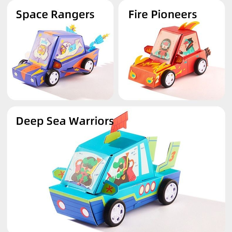 Miniaturbild: Kreatives Rennwagen-Bastelset