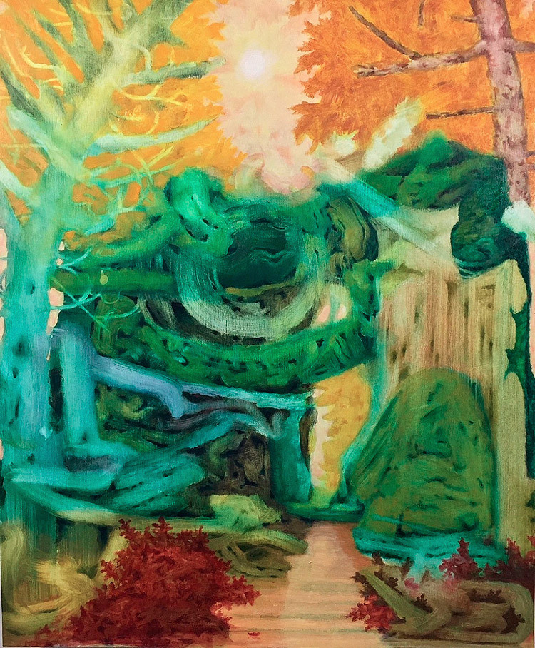 Hell's Hollow, Oil on Panel, 18 in x 24 in, 2018 joe noderer oil painting landscape