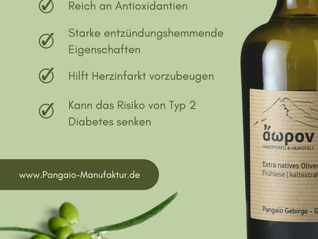 Extra Natives Olivenöl für die Gesundheit