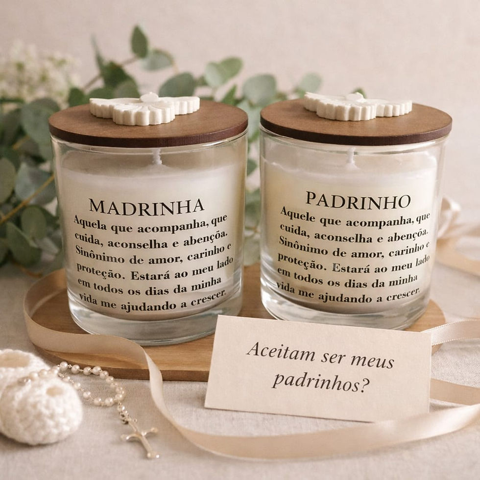 vela personalizada padrinho madrinha convite padrinho batizado curitiba