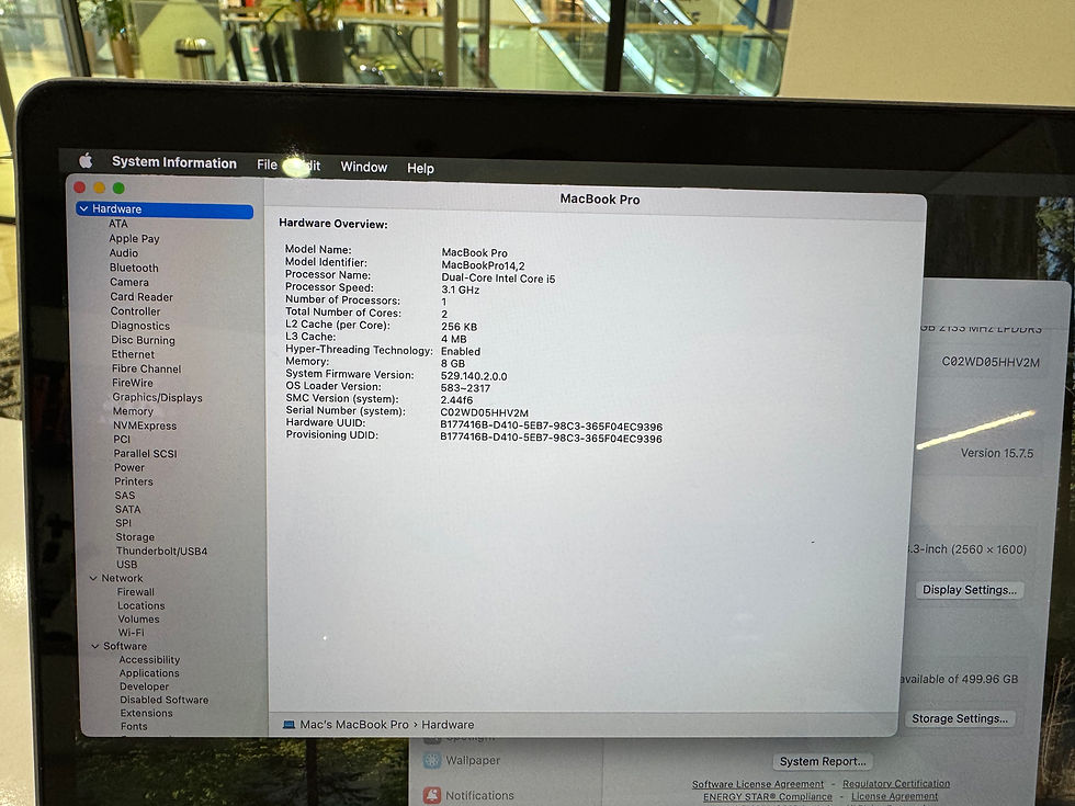 Миниатюра: MacBook Pro 13” 2017, i5 8GB LPDDR3 RAM, 512GB SSD