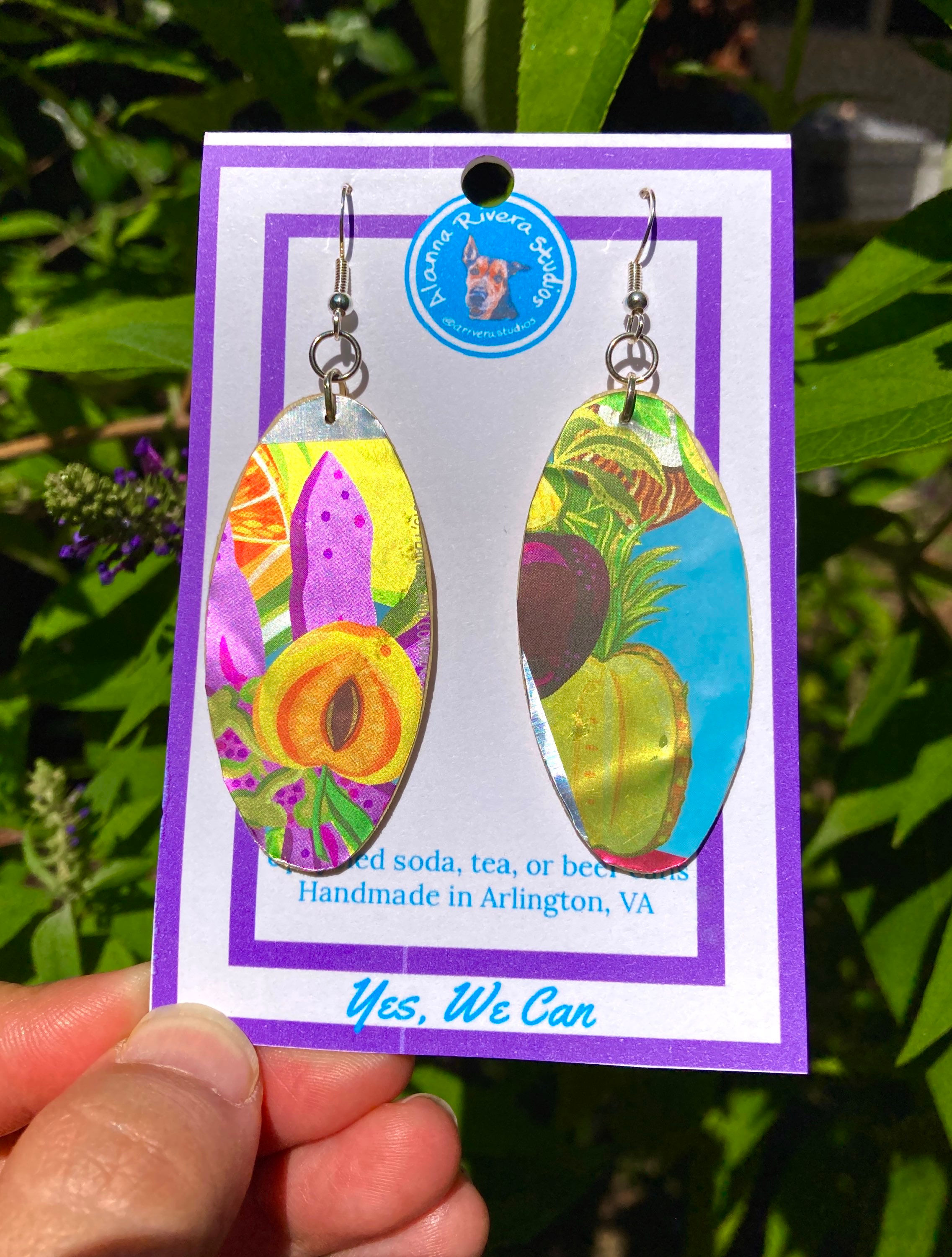 Yes, We Can Collection - Tropical Fruit Oval Earrings