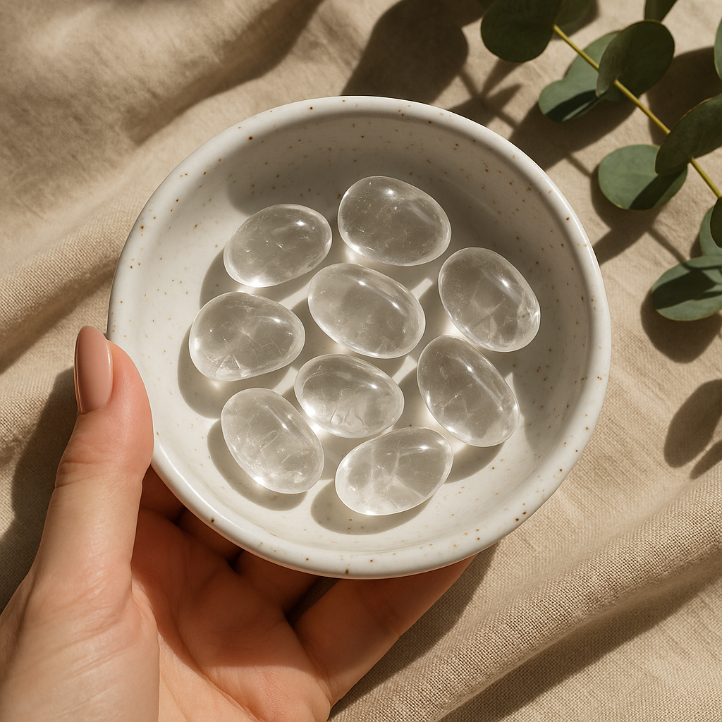 חלוקי קריסטל קוורץ שקוף - בהירות | טיהור | העצמה