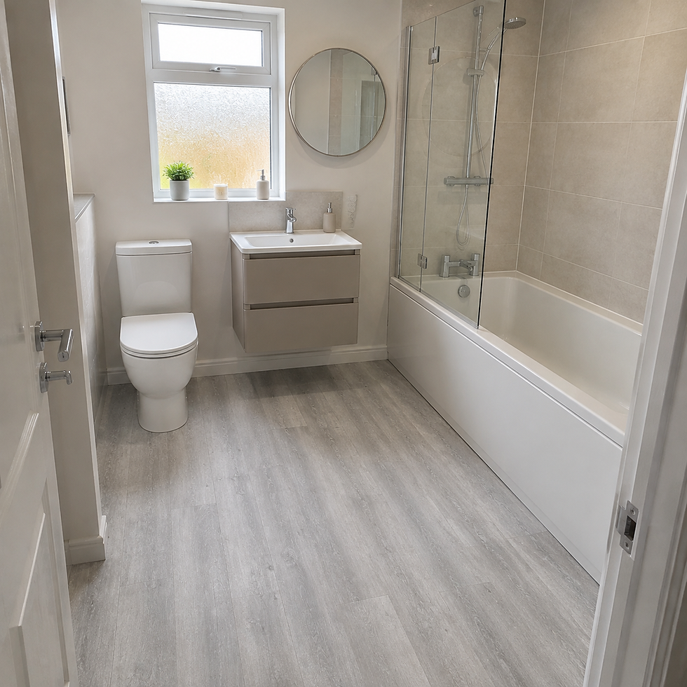 Modern bathroom renovation by landscaping projects Stockport