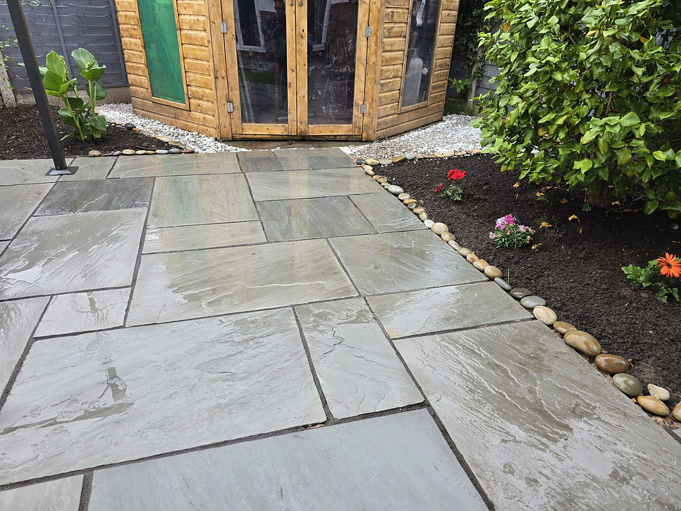 Landscaping and paving project in Stockport by Ribeiro