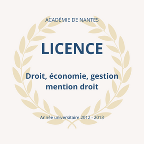 Diplôme licence en droit