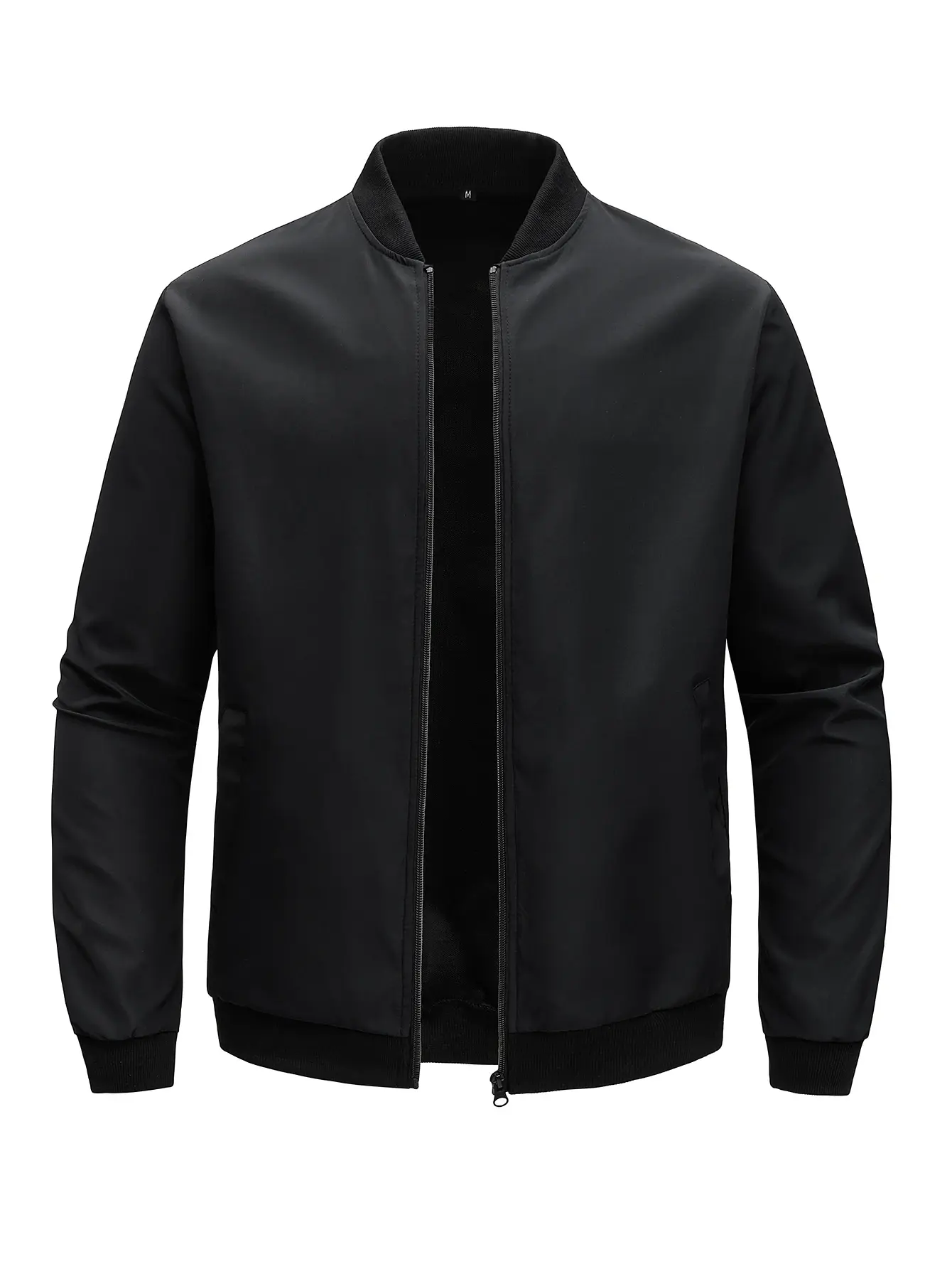 2024 Spring and Autumn New Baseball Collar Short Loose Solid Color Jacket Men's