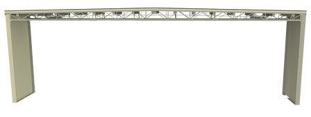 Image of Whitley Manufacturings UpGrade ClearSpan Building System standing up