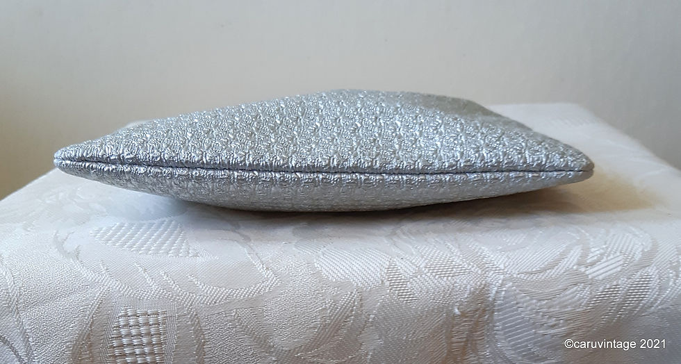 Thumbnail: MacLaren 1950s/1960s silver textured evening bag