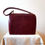 Thumbnail: Bertenasco deep red lizard/reptile effect leather handbag with coin purse