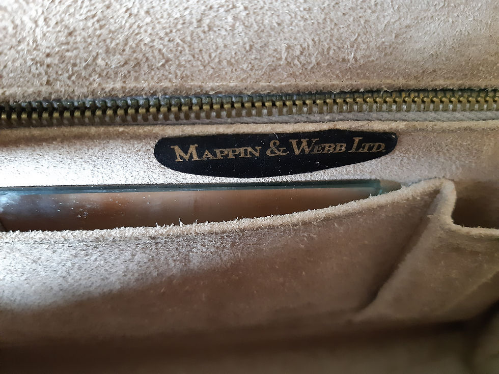 Thumbnail: 1960s Mappin and Webb blonde reptile handbag