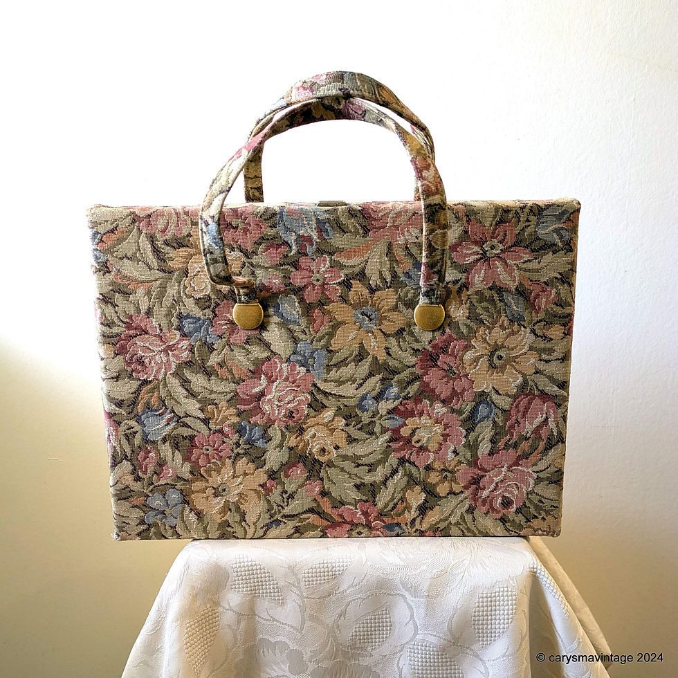 Thumbnail: Delill tapestry effect hard shell handbag