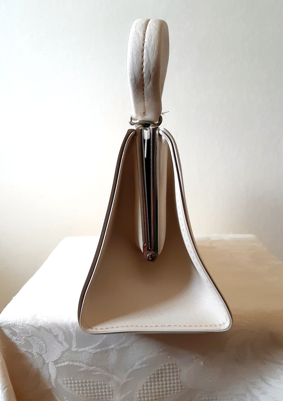 Thumbnail: Maclaren cream boxy classic style handbag