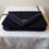 Thumbnail: Black satin evening bag with sparkly diamante detail
