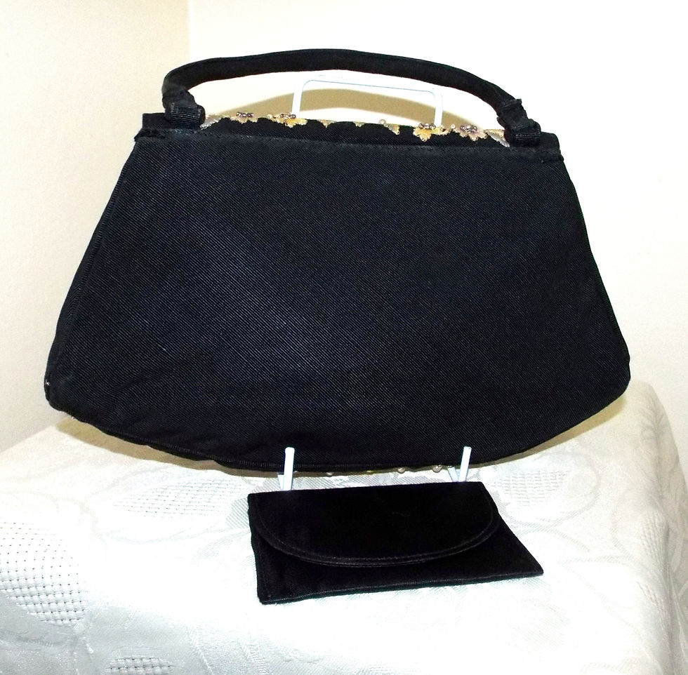 Thumbnail: Original Zita black embroidered evening bag