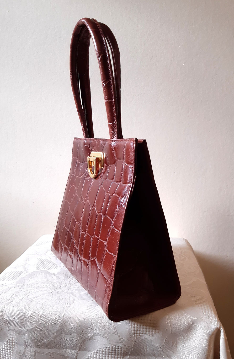 Thumbnail: Jane Shilton tan brown textured leather handbag