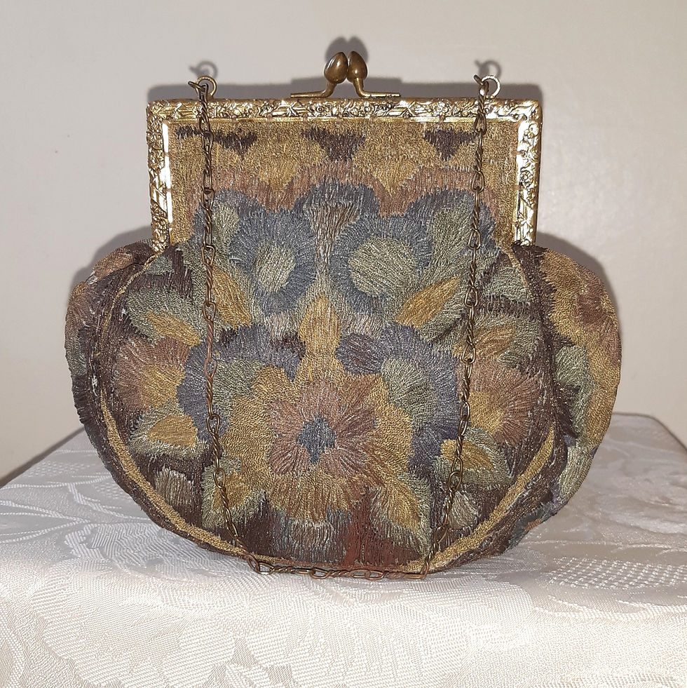 Thumbnail: Victorian multicoloured embroidered evening bag