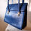 Thumbnail: i Santi teal blue reptile effect shoulder bag