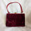 Thumbnail: Waldybag deep red velvet evening bag