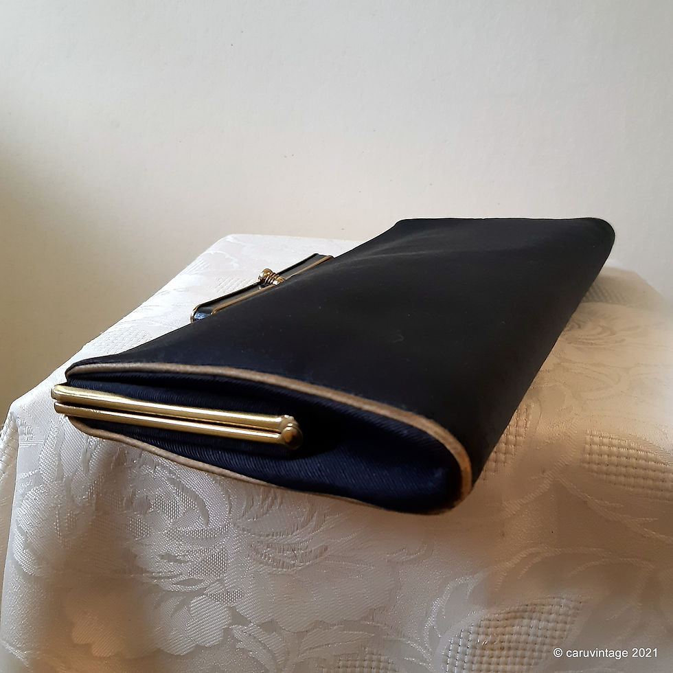 Thumbnail: Waldybag black grosgrain long clutch bag