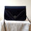 Thumbnail: St Michael (Marks & Spencer) black satin evening bag with diamante detail
