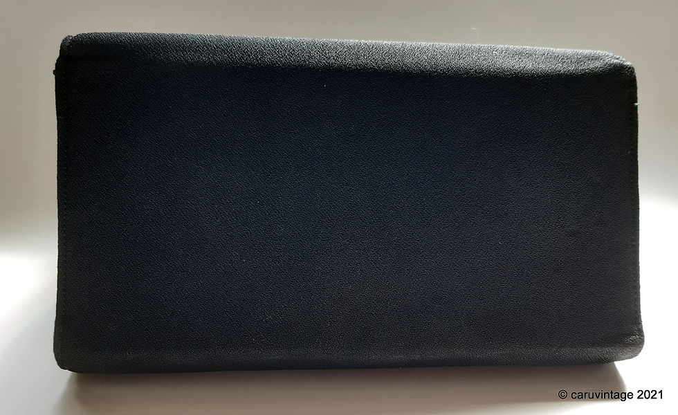 Thumbnail: Harrods black crepe clutch bag with diamante trim
