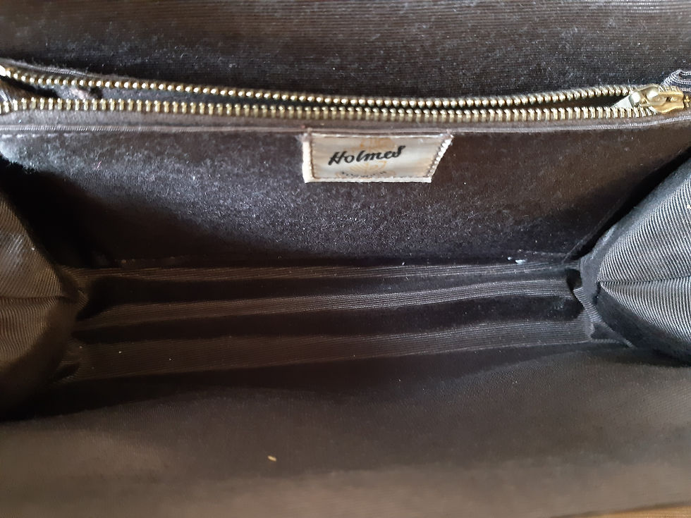 Thumbnail: Holmes bronze brown patent classic style handbag