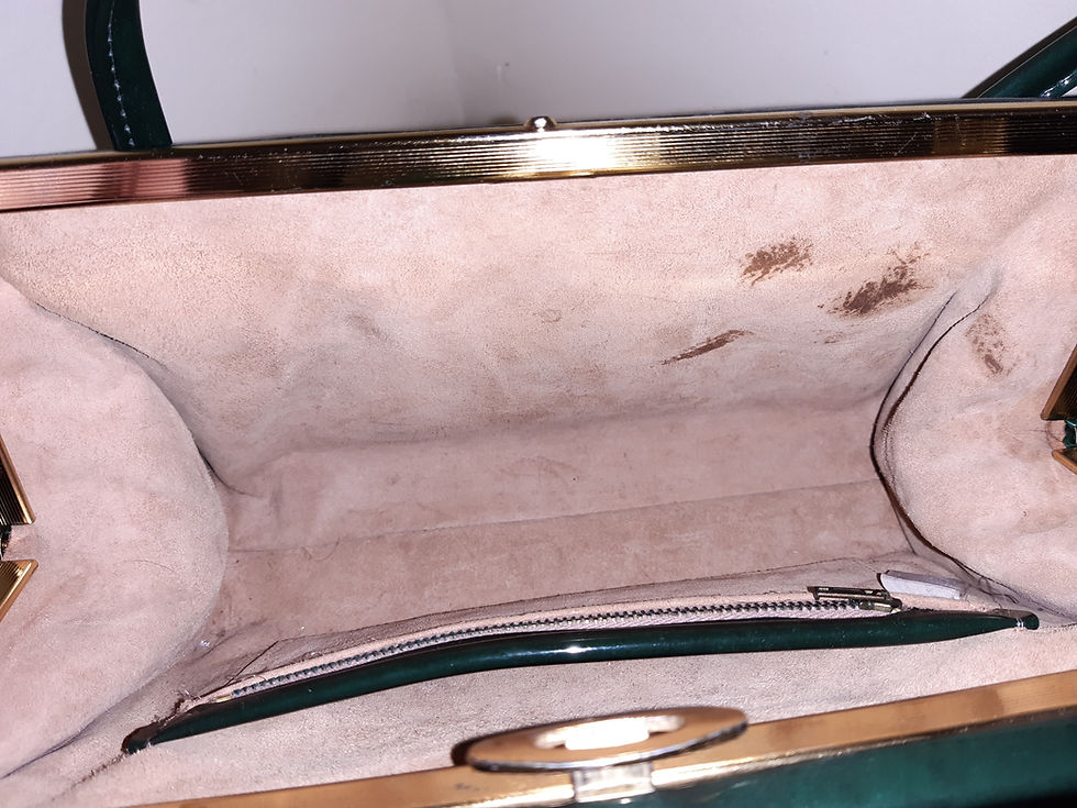 Thumbnail: Maclaren emerald green patent classic style handbag