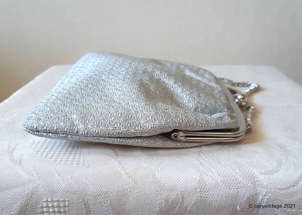 Thumbnail: MacLaren 1950s/1960s silver textured evening bag