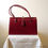 Thumbnail: 1960s cherry red leather classic style handbag