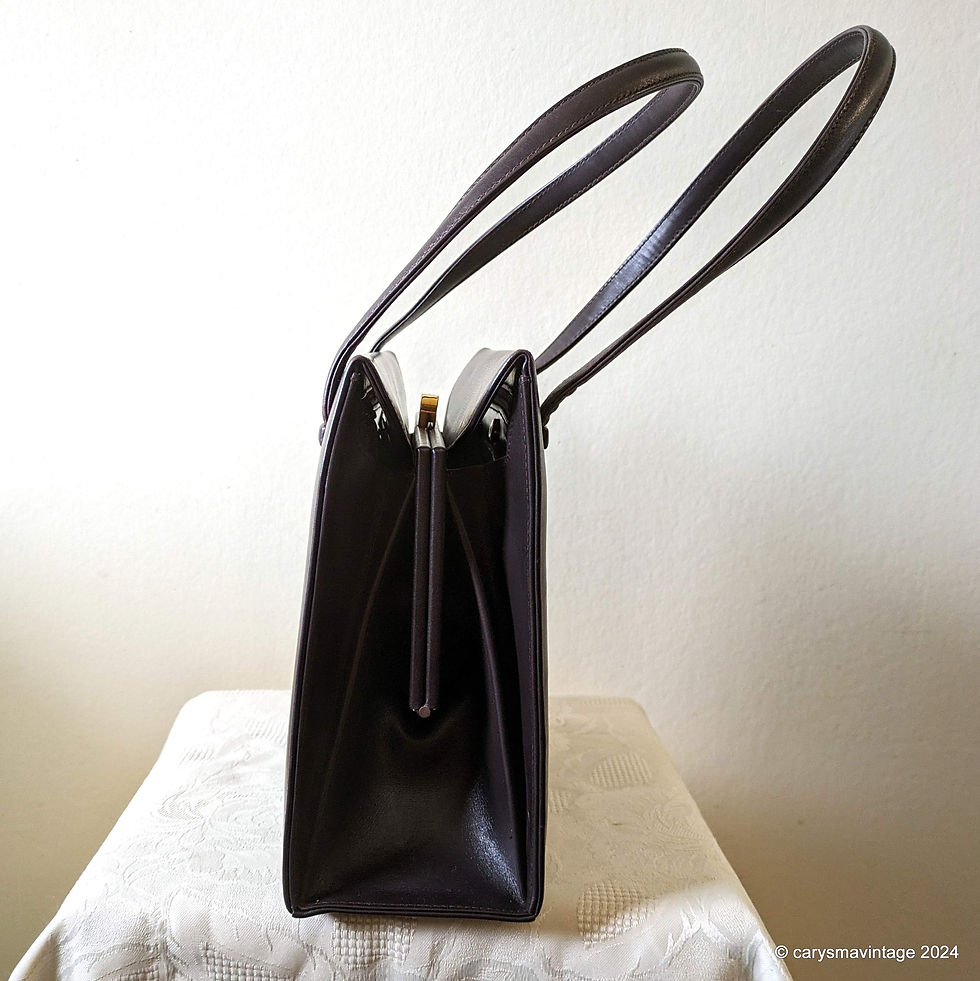 Thumbnail: Launer of London chocolate brown two handle handbag, rigid, deep style