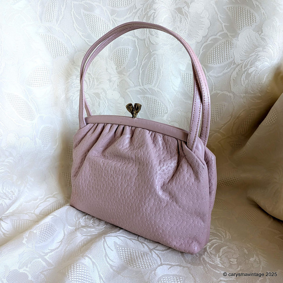 Thumbnail: Freedex for Boots light dusky pink peccary leather handbag