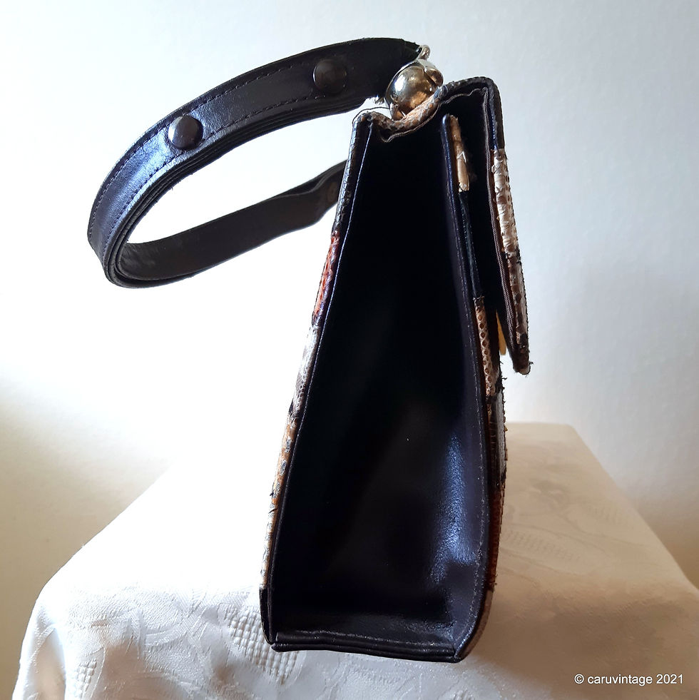 Thumbnail: Hilmar multi reptile patchwork hand or shoulder bag