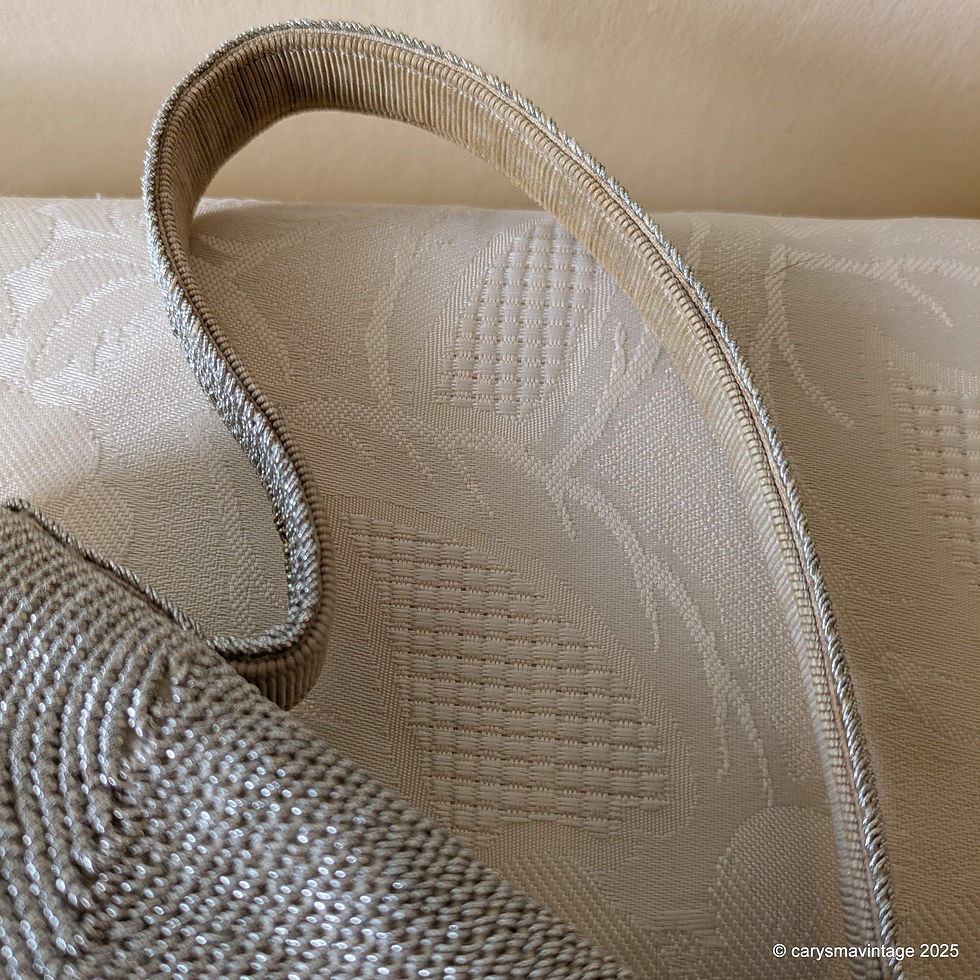 Thumbnail: Corde silver grey small vintage handbag