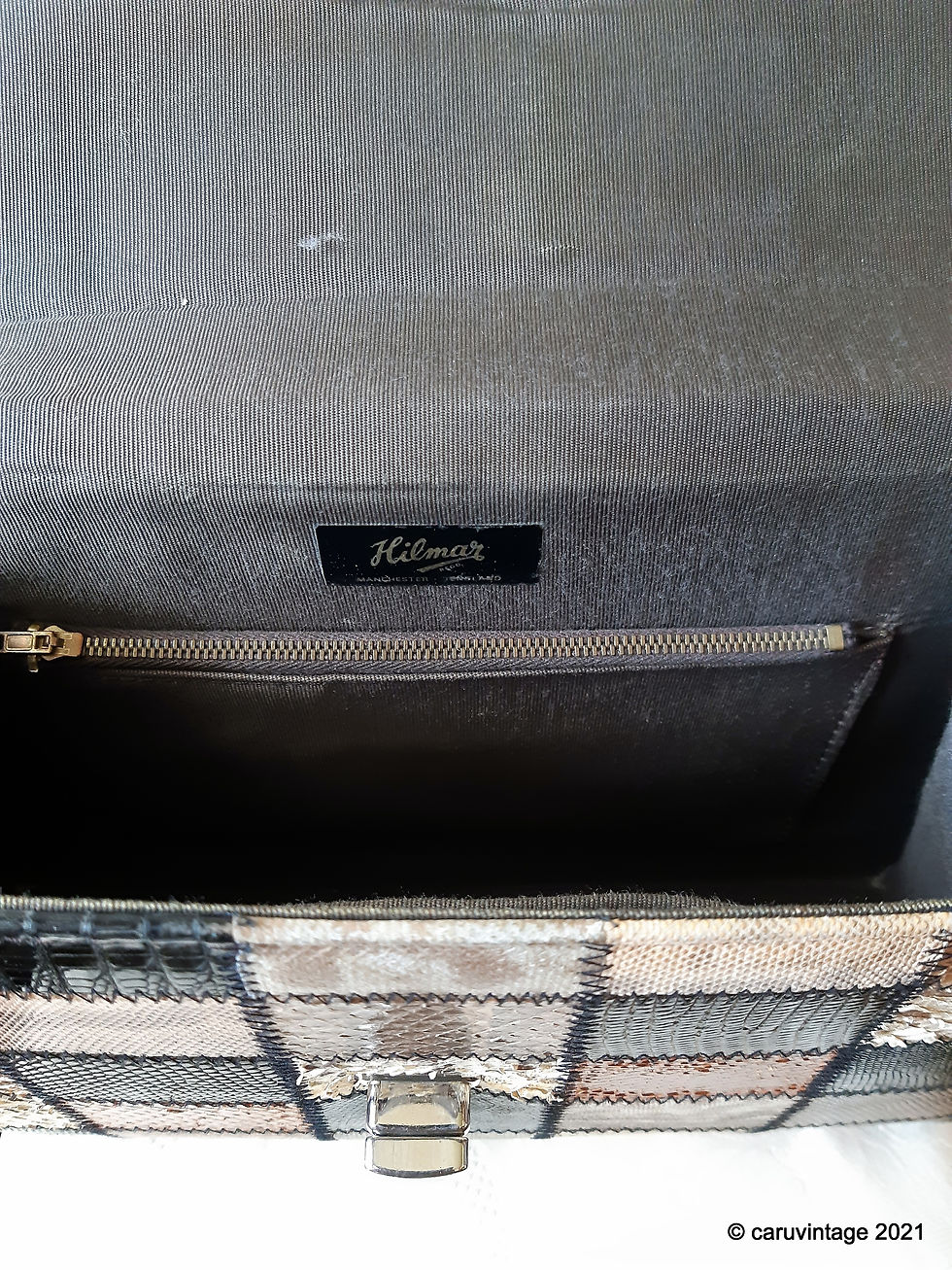 Thumbnail: Hilmar multi reptile patchwork hand or shoulder bag