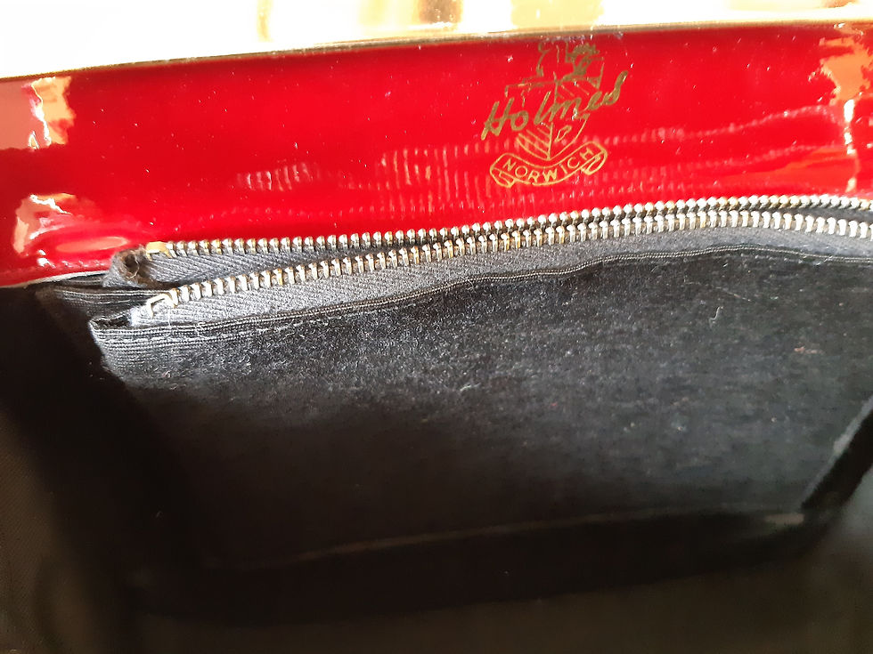 Thumbnail: Holmes red patent classic style handbag