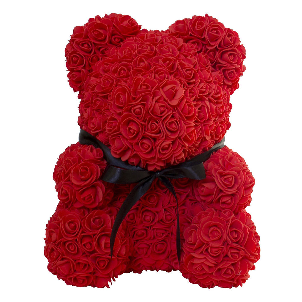 Thumbnail: Red Luxe Rose Bear - 16inch (M-size)