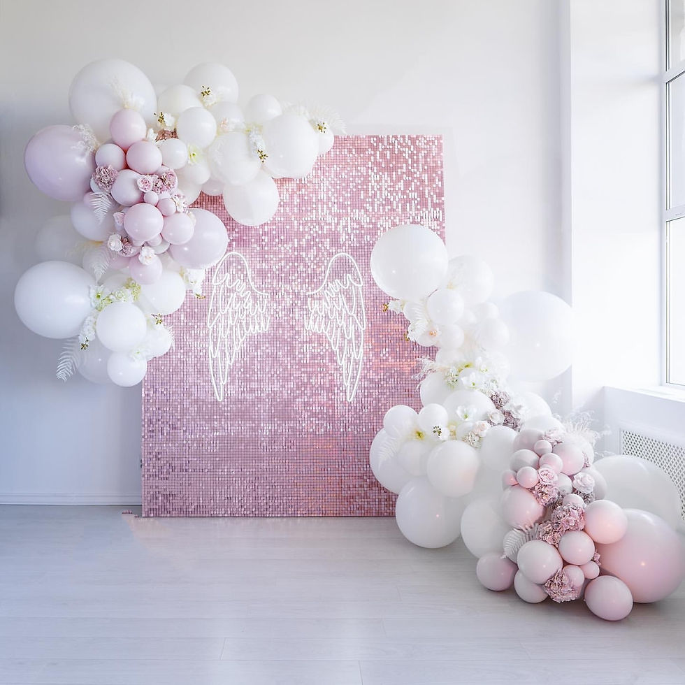 Pink Shimmer Wall Rental Bond Party Miami