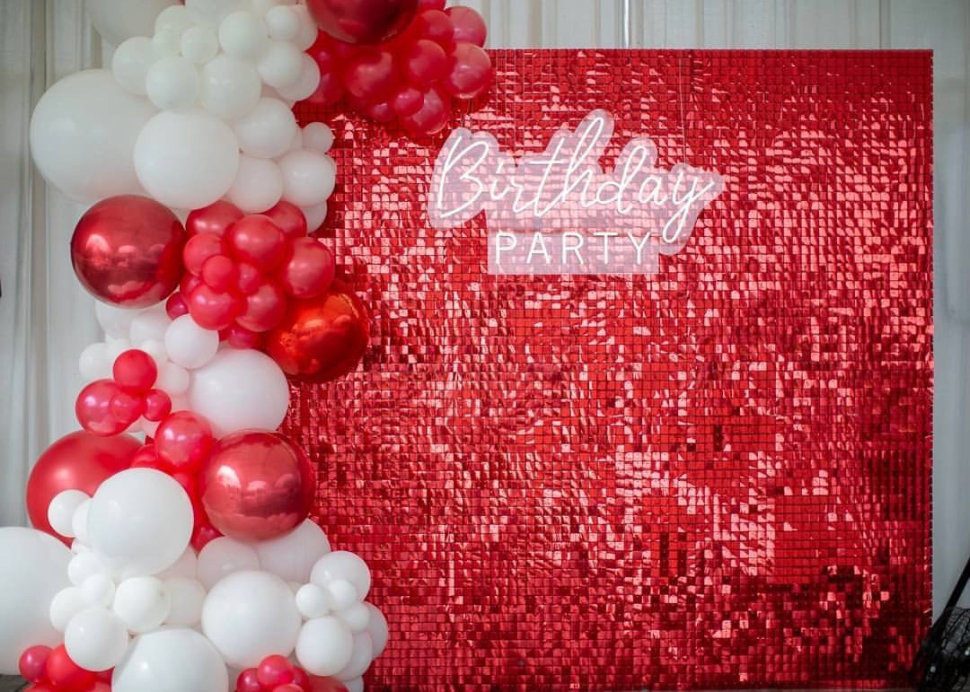 Red Shimmery Wall