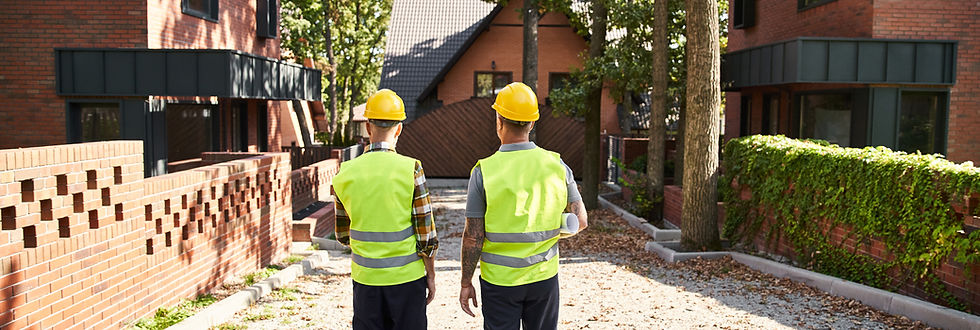 Contractors at WJO Stays accommodation site