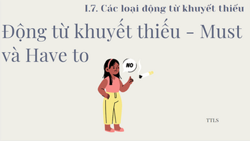 Động từ khuyết thiếu - Must và Have to