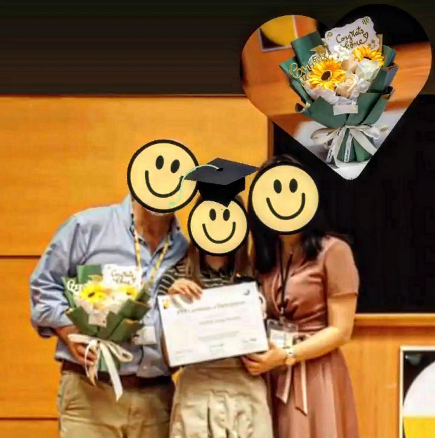 玫瑰向日葵香皂花束 (M) - Size M Soap Flower Bouquet