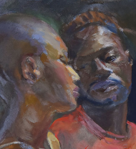 The Couple - Oil Painting On Canvas By Naomi Katz Plotkin