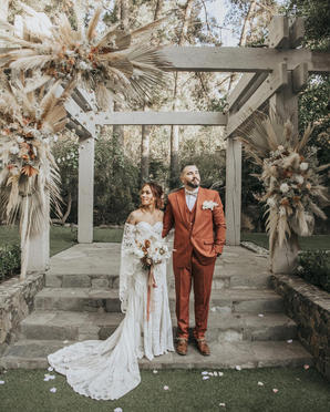 dj + trevor at calamigos ranch in malibu, ca \ photo by michelle lanning