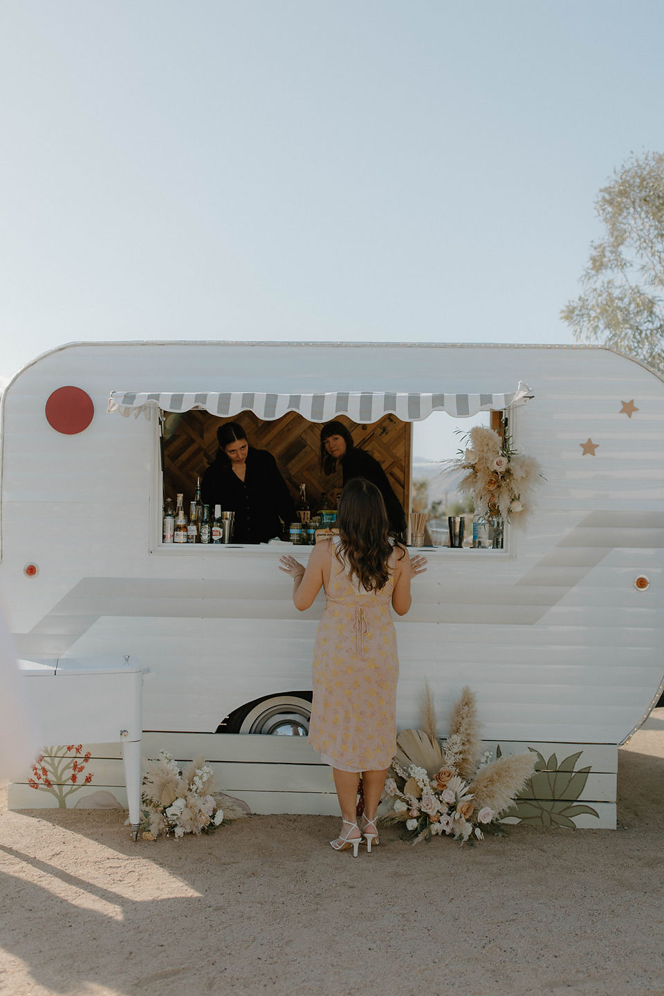 trailer bar for desert wedding