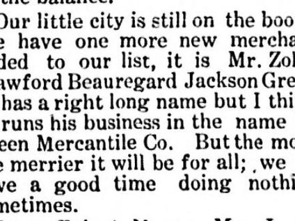 Zollie Crawford Beauregard Jackson Green - The Importance of Verifying Genealogical Information