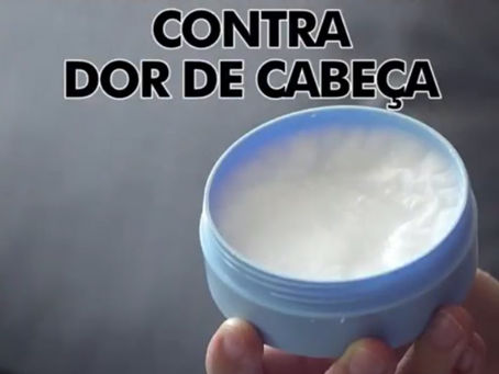 Bálsamo caseiro para dores de cabeça.