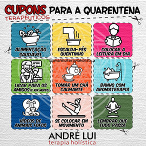 Cupons Terapêuticos para a Quarentena.